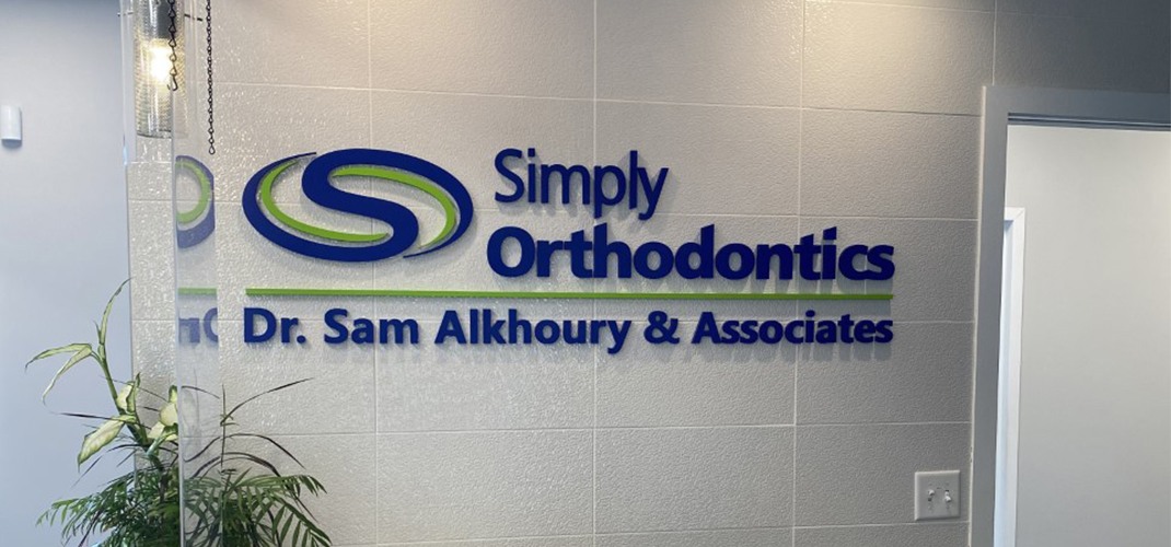 Simply Orthodontics Derry sign inside building